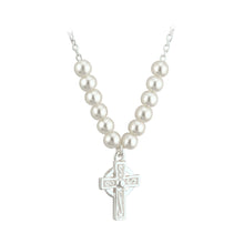 Load image into Gallery viewer, PEARL CELTIC CROSS NECKLET