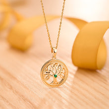 Load image into Gallery viewer, 10K GOLD EMERALD CELTIC TREE OF LIFE PENDANT