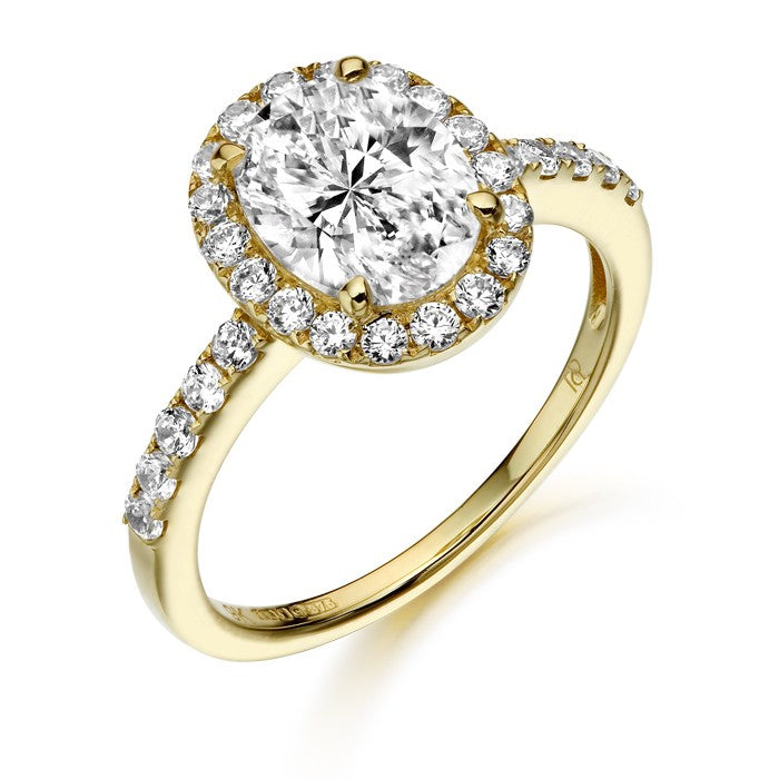 9ct Gold Oval CZ Ring