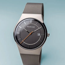 Load image into Gallery viewer, Gents Classic Polished Grey Mesh Watch
