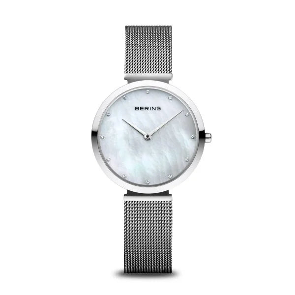Ladies Classic Polished Silver Watch