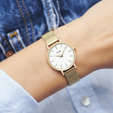 Load image into Gallery viewer, Boho Chic Petite Mesh White, Gold Colour