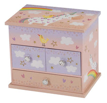 Load image into Gallery viewer, Rainbow Unicorn Musical Jewellery Box