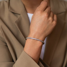 Load image into Gallery viewer, Ti Sento Silver Bangle with Cz