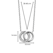 Load image into Gallery viewer, Ti Sento Necklace Has Two Entwined Circle Silver