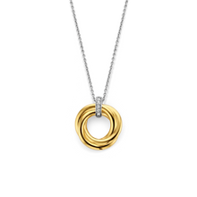 Load image into Gallery viewer, Ti Sento Silver Necklace Gold Plated Circle Pendant