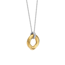 Load image into Gallery viewer, Ti Sento Silver Necklace Gold Plated Circle Pendant