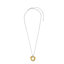 Load image into Gallery viewer, Ti Sento Silver Necklace Gold Plated Circle Pendant