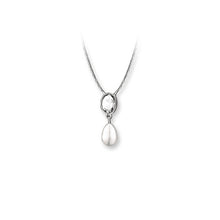 Load image into Gallery viewer, Pearl Drop Pendant with Clear Stone