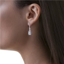 Load image into Gallery viewer, Vintage Drop Earrings Square Stones