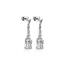 Load image into Gallery viewer, Vintage Drop Earrings Square Stones
