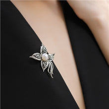 Load image into Gallery viewer, Pearl Floral Brooch
