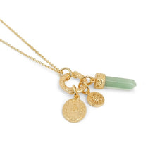 Load image into Gallery viewer, Gold Plated Pendant with Green Aventurine Charm