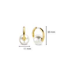 Load image into Gallery viewer, Ti Sento Pearl Hoop Earring