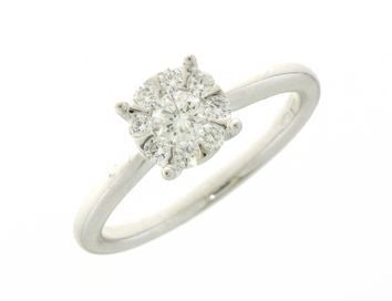 18K White Gold Solitaire