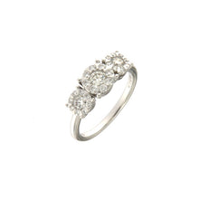 Load image into Gallery viewer, 18K White Gold 3 Stone Diamond Ring