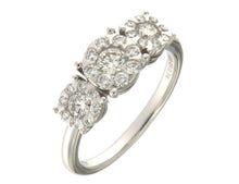 Load image into Gallery viewer, 18K White Gold 3Stone Diamond Ring