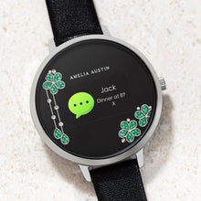 Load image into Gallery viewer, Series 03 Black Strap Green Floral