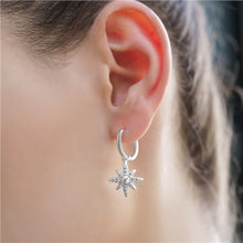 Load image into Gallery viewer, Amy Huberman Silver Plated Star Earrings with Clear Stones