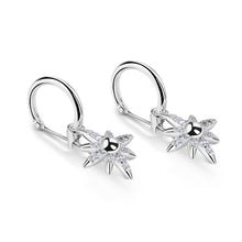 Load image into Gallery viewer, Amy Huberman Silver Plated Star Earrings with Clear Stones