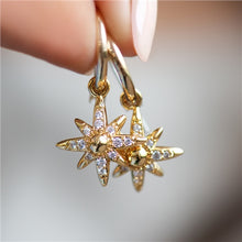 Load image into Gallery viewer, Amy Huberman Star Earrings with Clear Stones