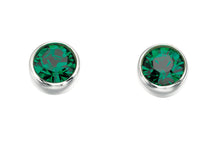 Load image into Gallery viewer, Sterling Silver Birthstone Stud Earrings