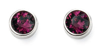 Load image into Gallery viewer, Sterling Silver Birthstone Stud Earrings
