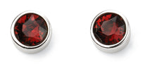 Load image into Gallery viewer, Sterling Silver Birthstone Stud Earrings