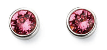 Load image into Gallery viewer, Sterling Silver Birthstone Stud Earrings