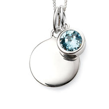 Load image into Gallery viewer, Birthstone Disc Pendant