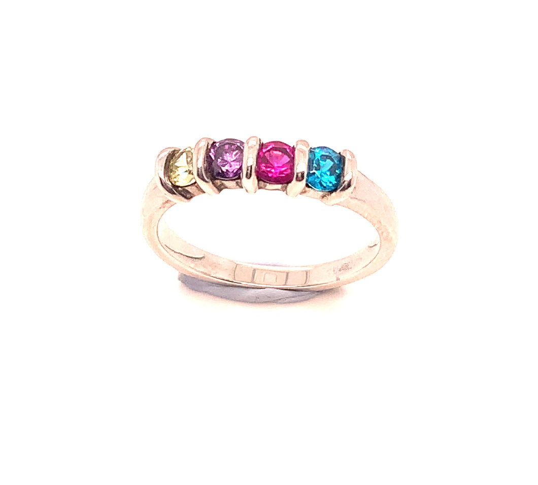 9ct Yellow 4 Birthstone Ring Made To Order