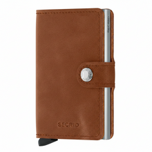 Load image into Gallery viewer, Vintage Cognac Silver Miniwallet