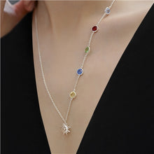 Load image into Gallery viewer, Amy Huberman Silver Plated Necklace with Coloured Stones