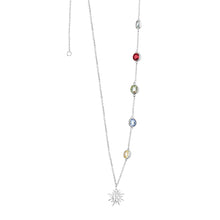 Load image into Gallery viewer, Amy Huberman Silver Plated Necklace with Coloured Stones