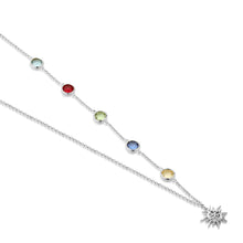 Load image into Gallery viewer, Amy Huberman Silver Plated Necklace with Coloured Stones