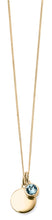 Load image into Gallery viewer, Gold Plated Sterling Silver Birthstone Disc Pendant