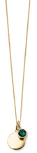Load image into Gallery viewer, Gold Plated Sterling Silver Birthstone Disc Pendant