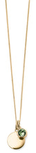 Load image into Gallery viewer, Gold Plated Sterling Silver Birthstone Disc Pendant