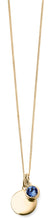 Load image into Gallery viewer, Gold Plated Sterling Silver Birthstone Disc Pendant