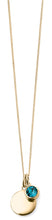 Load image into Gallery viewer, Gold Plated Sterling Silver Birthstone Disc Pendant