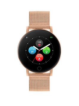 Series 5 Smart Watch with Heart Rate Monitor and Rose Gold Stainless Steel Mesh Strap