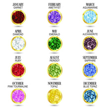 Load image into Gallery viewer, 9ct Yellow Gold Pendant with 3 Birthstones - Made to Order