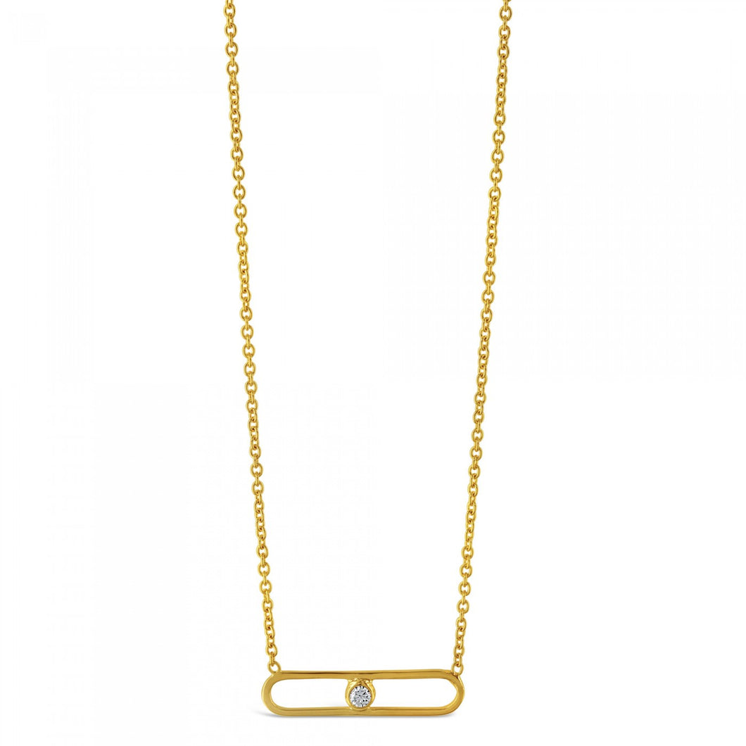 Doon Bar Necklace With Cz