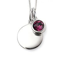 Load image into Gallery viewer, Birthstone Disc Pendant