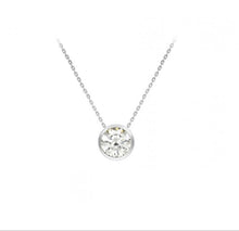 Load image into Gallery viewer, 9ct White Gold Slider Adjustable CZ Pendant