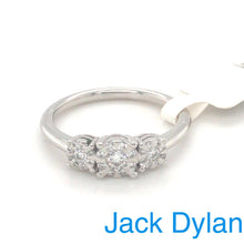 Load image into Gallery viewer, 18K White Gold 3 Stone Diamond Ring