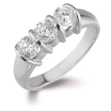 Load image into Gallery viewer, 9ct White Gold 3 Birthstone Ring Made To Order