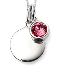 Load image into Gallery viewer, Birthstone Disc Pendant