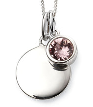 Load image into Gallery viewer, Birthstone Disc Pendant