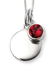 Load image into Gallery viewer, Birthstone Disc Pendant